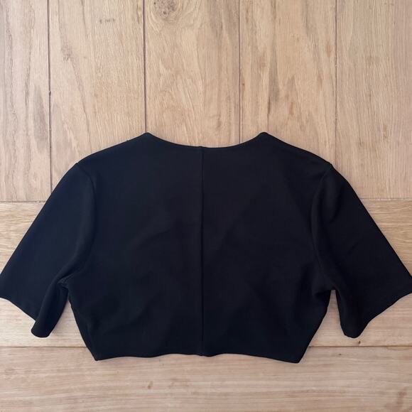& Other Stories Black Wrap Crop Top size Medium - Picture 8 of 13